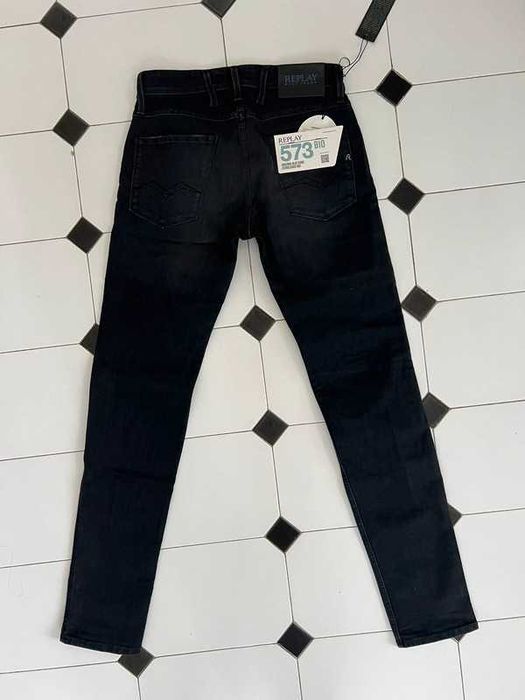 Calças de ganga pretas slim fit Replay - 30