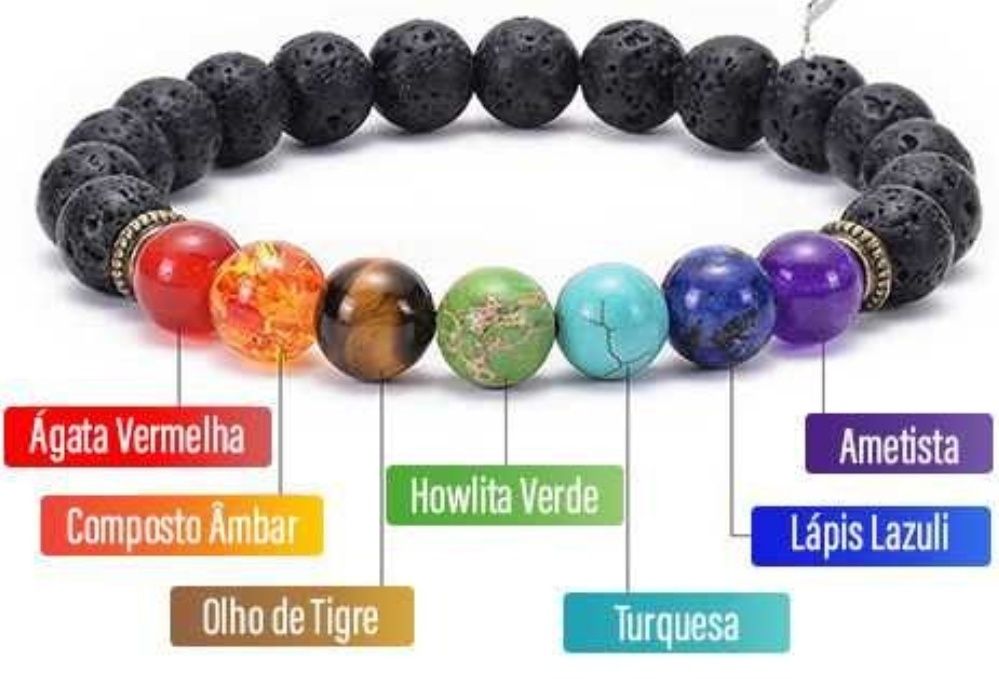 Prendas Natal Pulseiras Pedra Vulcânica CTT Grátis