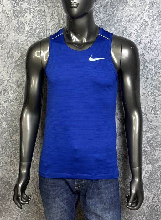 Nike dri-fit running майка безрукавка S размер беговая синяя
