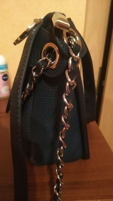 Сумка кожаная темно-синий