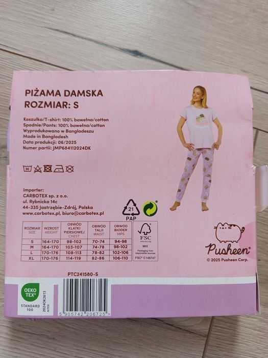 Nowa damska bawełniana piżama z kotem PUSHEEN