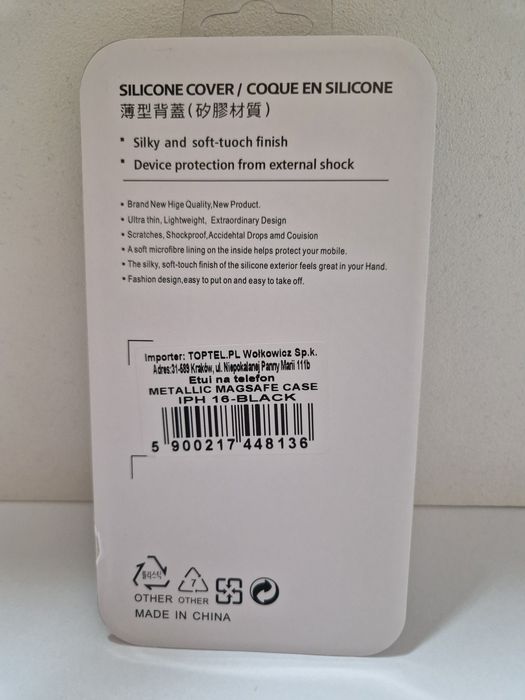 Metallic Magsafe Case do Iphone 16 Czarny