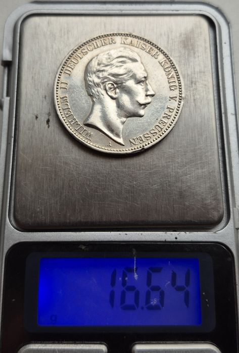 Німеччина імперія 3 марки 1909 - 1911 рр. 3 монети срібло