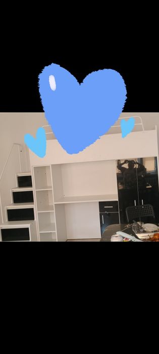 Łóżko piętrowe z biurkiem