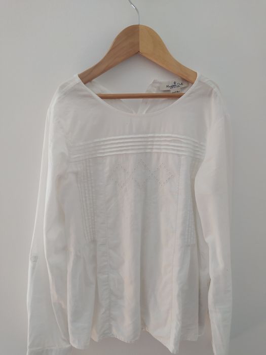 Túnica branca bordada Massimo Dutti 9/10 anos