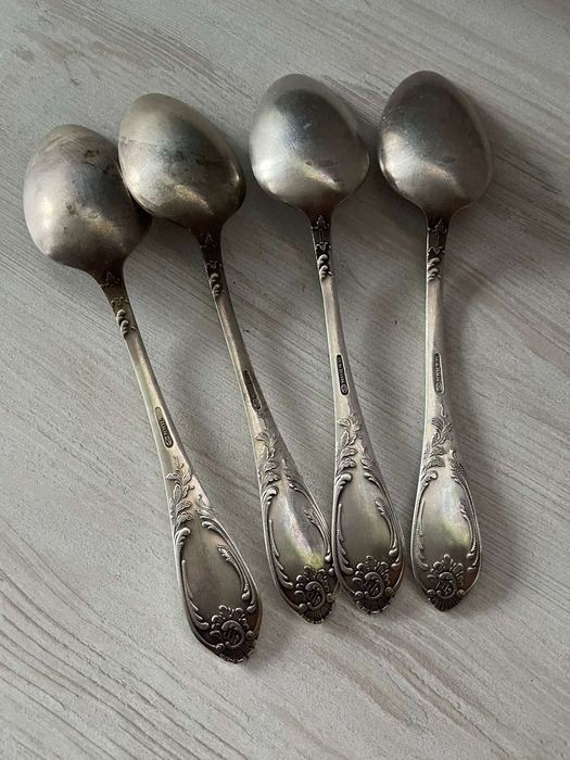 Набор! Рюмки, чашки, ложки, мельхиор