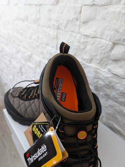 Зимові Чоловічі Кросівки Merrell Moc Brown Haki (Флис) 44