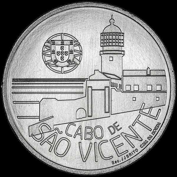 Moeda 5 € Cupro-Níquel - Faróis de Portugal - Cabo de São Vicente