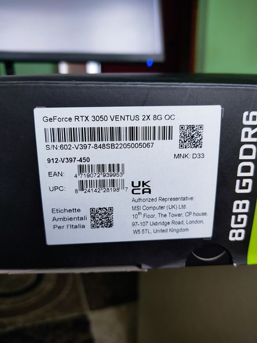Відеокарта RTX 3050 Ventus