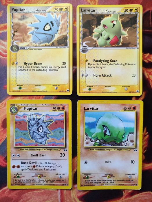 Tyranitar mais as evoluções Cartas Pokémon