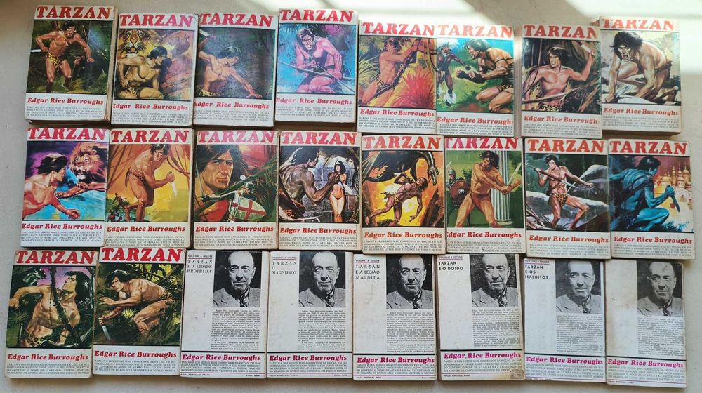 Coleção completa do Tarzan (24 números), editada pela Portugal Press, a partir de 1971