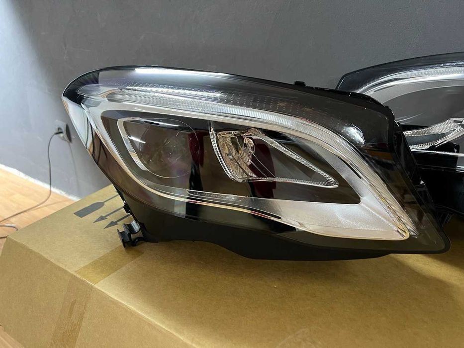 Передние фары LED Mercedes GLA X156 W156 2013-2017 апгрейд з галогена Full LED