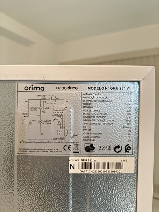 Frigorífico orima combinado
