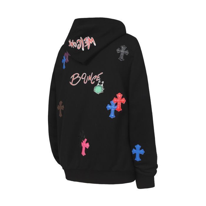 Chrome Hearts худи мужское оверсайз унисекс черное оригинал капюшон