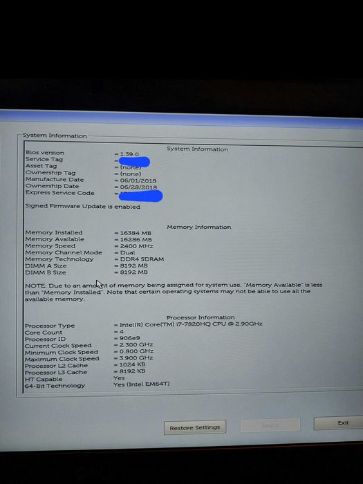 Laptop Dell Latitude 5480 i7-7820HQ, 16 GB RAM, 512 GB M.2 SSD, Win 11