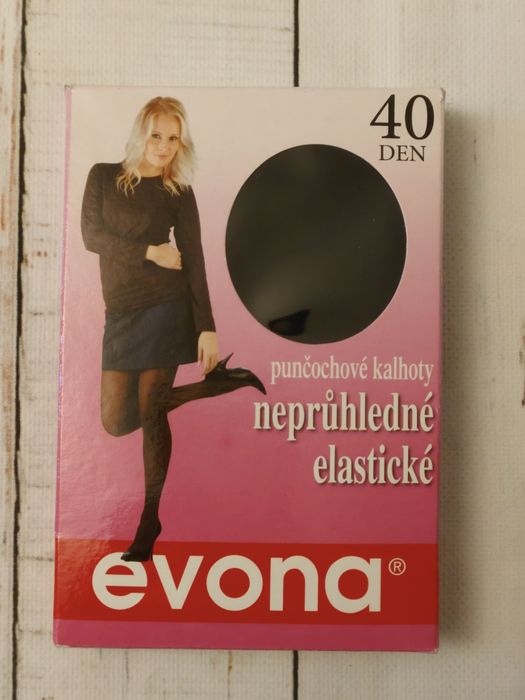 Rajstopy EVONA Neprůhledné Elastické 40 DEN, czarne, nowe