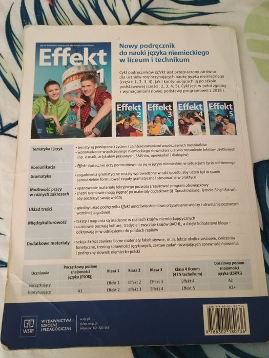 Podręcznik do Języka Niemieckiego 1 Effekt do liceum i technikum