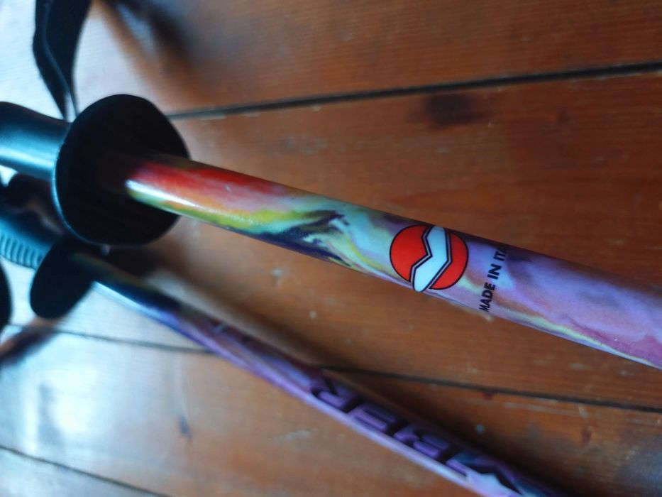 Kije kijki narciarskie Cyber na narty vintage retro psychodeliczne 115