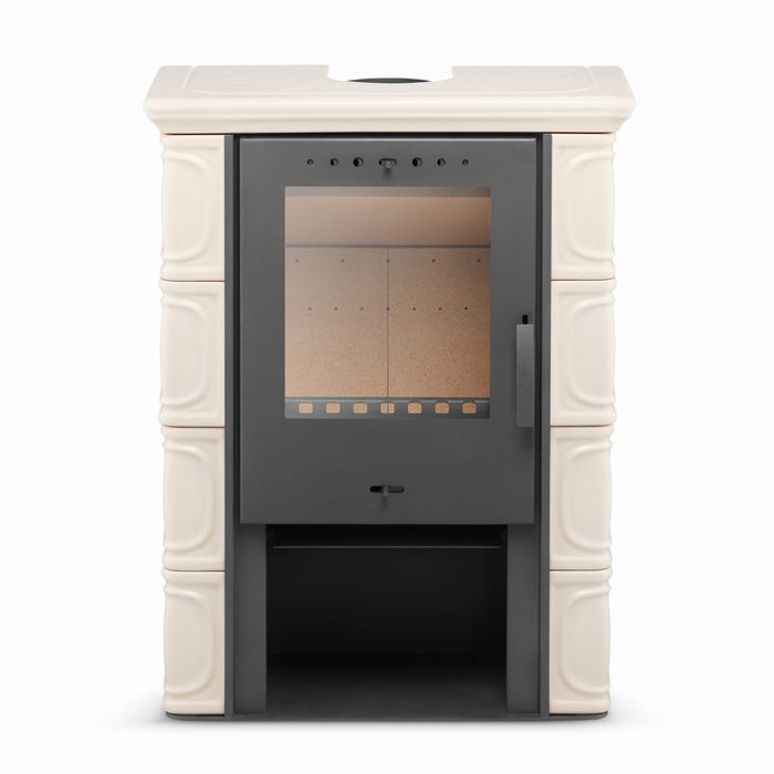 Piec kominek kaflowy koza ELDUR cappuccino ECO Design 11KW Koza