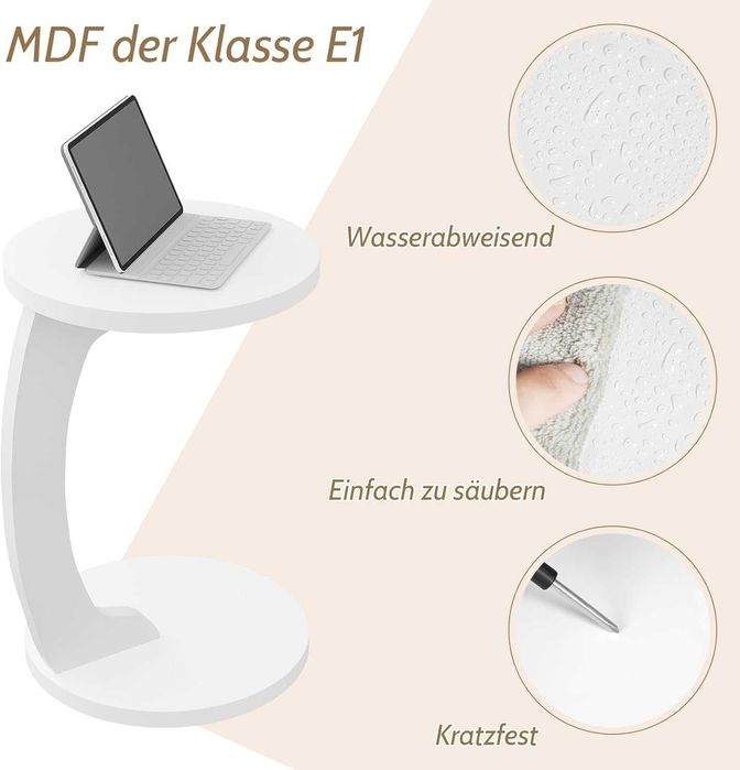 Nowy stolik boczny /blat /stoliczek /półka /stojak/ stół okrągły !K71!