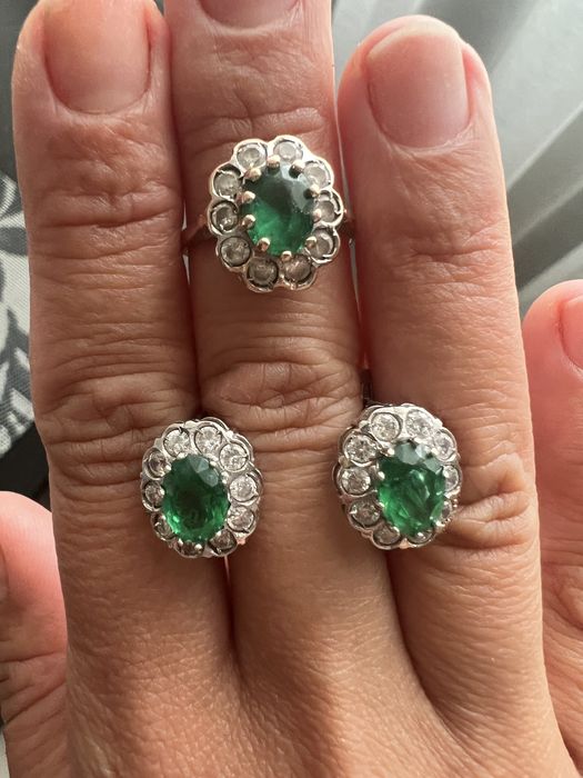 Набор серьги и кольцо золото 585 советские