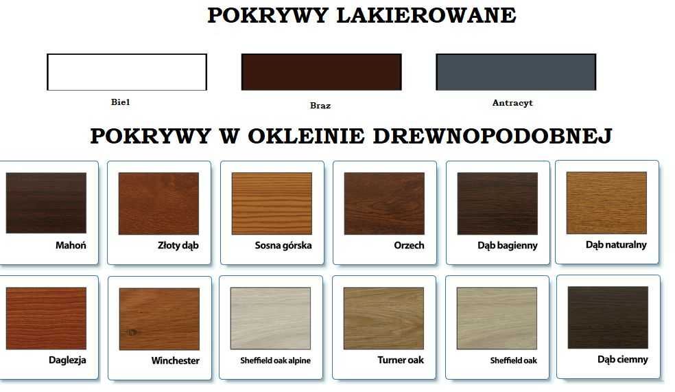 ROLETY NA WYMIAR DZIEŃ NOC mahoń orzech złoty dąb sosna winchester