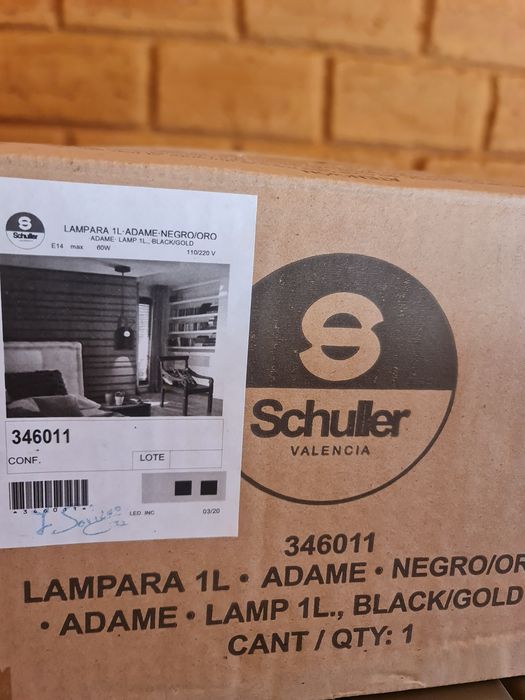 Candeeiros de Teto Suspensos Schuller Adame (Preto/Ouro)