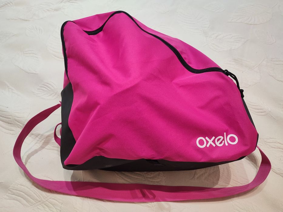 Patins em linha + saco + capacete + proteções