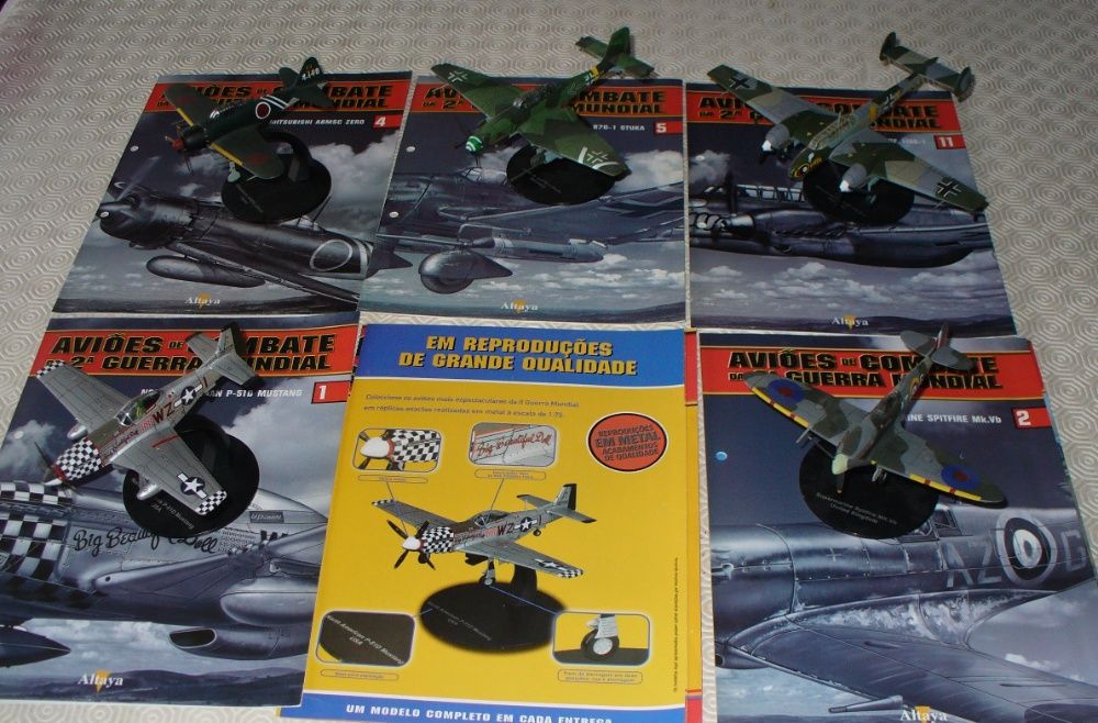 Aviões de combate 2ª guerra mundial 5 miniaturas