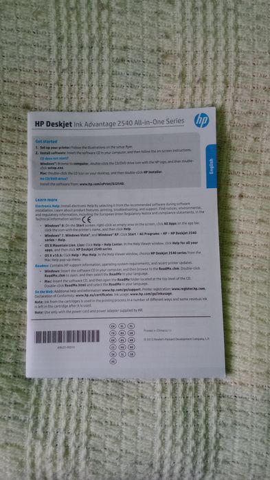 HP Deskjet Ink Advantage 2540 z Wi-Fi+ instrukcja