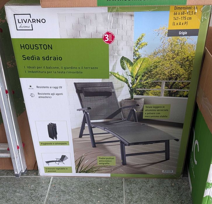 Para desocupar - Espreguiçadeira Livarno Home - NOVO C/ GARANTIA