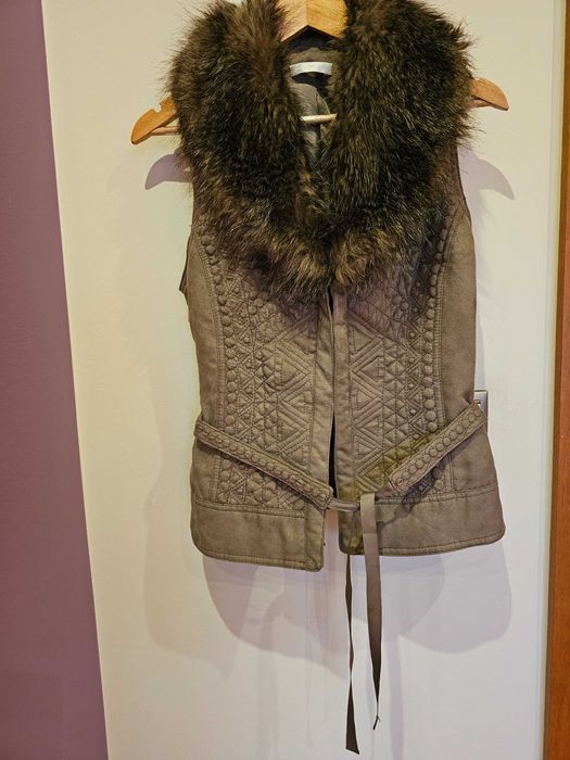 Kamizelka ze sztucznym futerkiem PROMOD, rozmiar 38/40