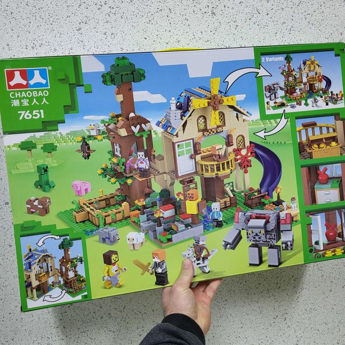 Лего Майнкрафт конструктор будинок з млином та горкою 1016 деталей