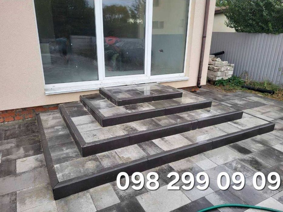 Укладка тротуарной плитки, виконуємо всі супутні роботи