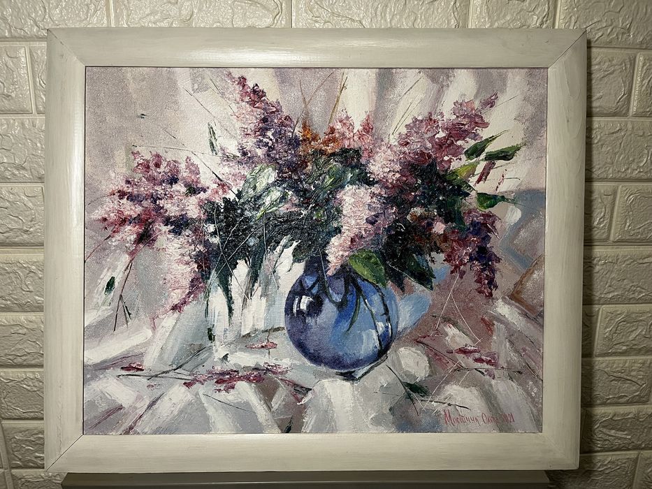 Картина. Холст, масло. Ромашки і бузок 50*40. Осінь 50*60.