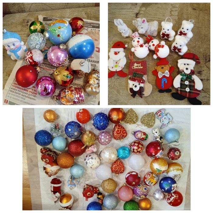 Набір іграшки новорічні  игрушки