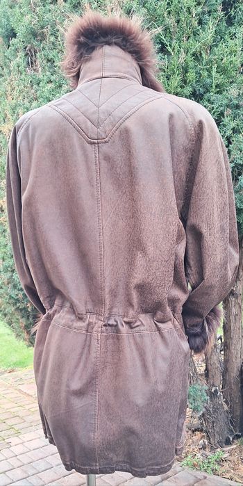 Kurtka skórzana z futerkiem z jenota