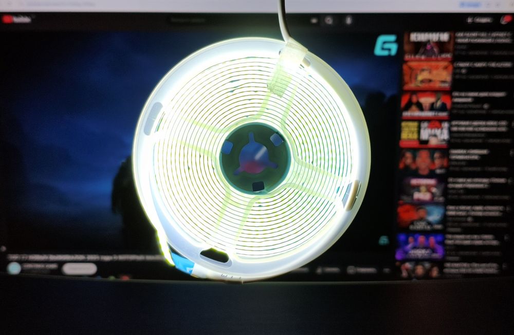 USB Лента Диодная / Сенсорная / COB / 3 Метра / Холодный Свет