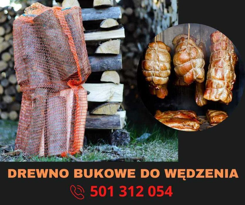 Drewno kominkowe Sezonowene do wędzenia Buk Olcha w workach