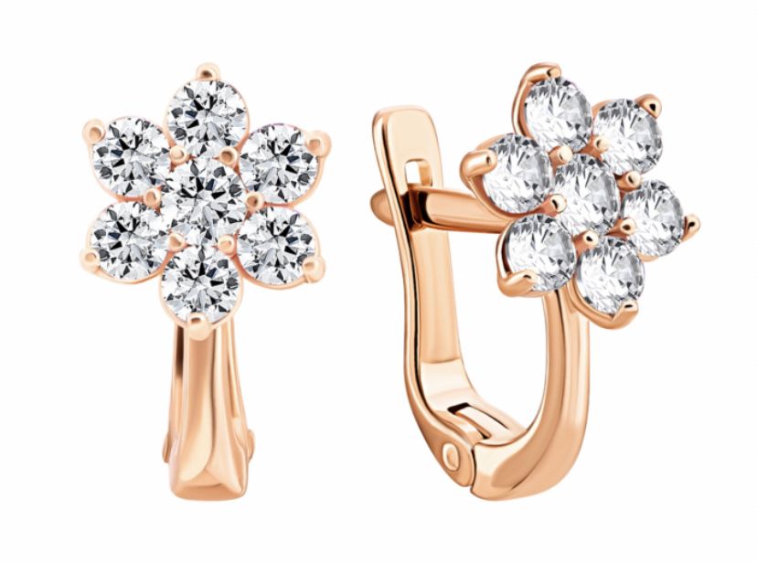 Золоті сережки 585 Золотий вік, 1,25 г, як нові