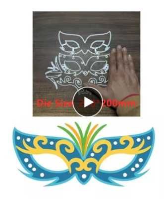 Conjunto de Cortantes 3 Máscaras de Carnaval 3D