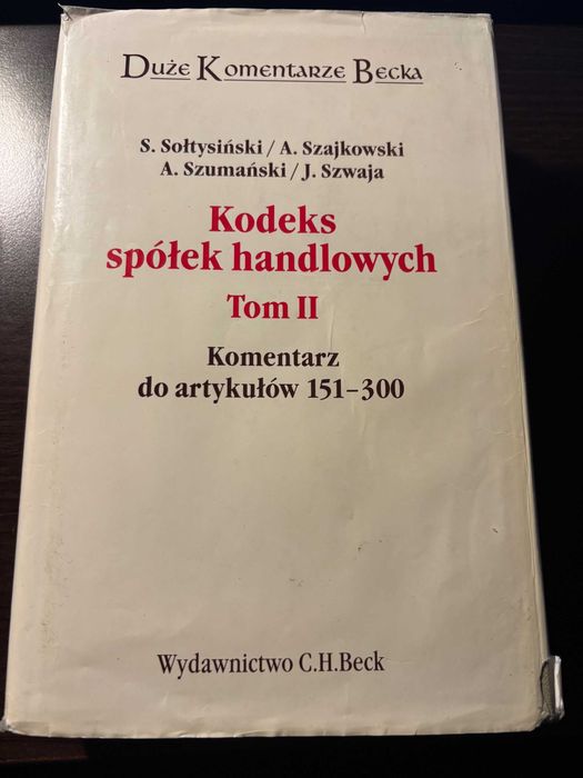 Kodeks spółek handlowych Tom II Sołtysiński 2002