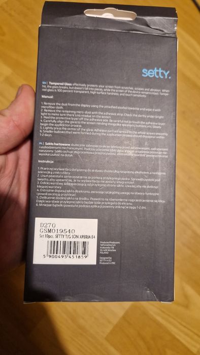 Szkło hartowane do Sony Xperia E4