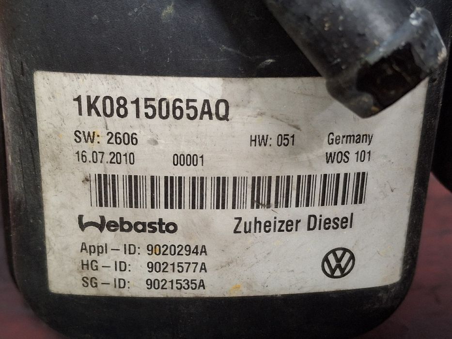 Chauffage / sofagem de parque VOLKSWAGEN Touran (1T)