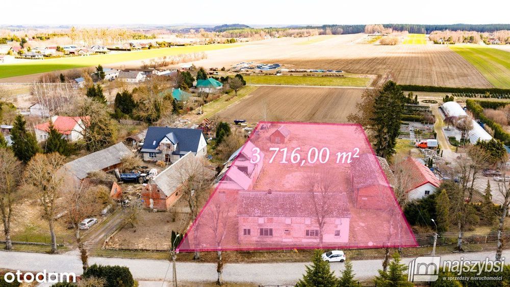 CEWLINO K.KOSZALINA - stare gospodarstwo 3716 m² - Widok 2