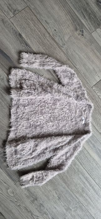 Kardigan sweter szary na 128 cm