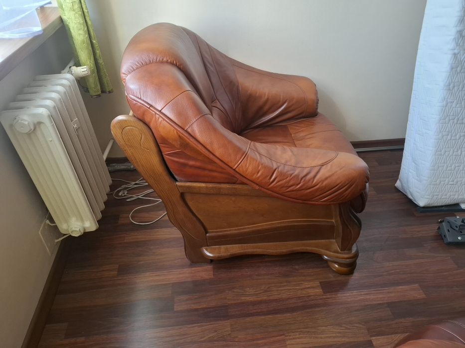 Fotel ze skory  uzywany