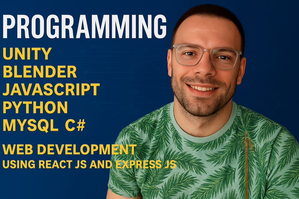 Репетитор Blender Unity React JavaScript Node JS Express JS C# Java