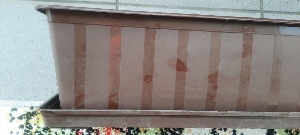 Skrzynka balkonowa 100cm x 16 cm brązowa