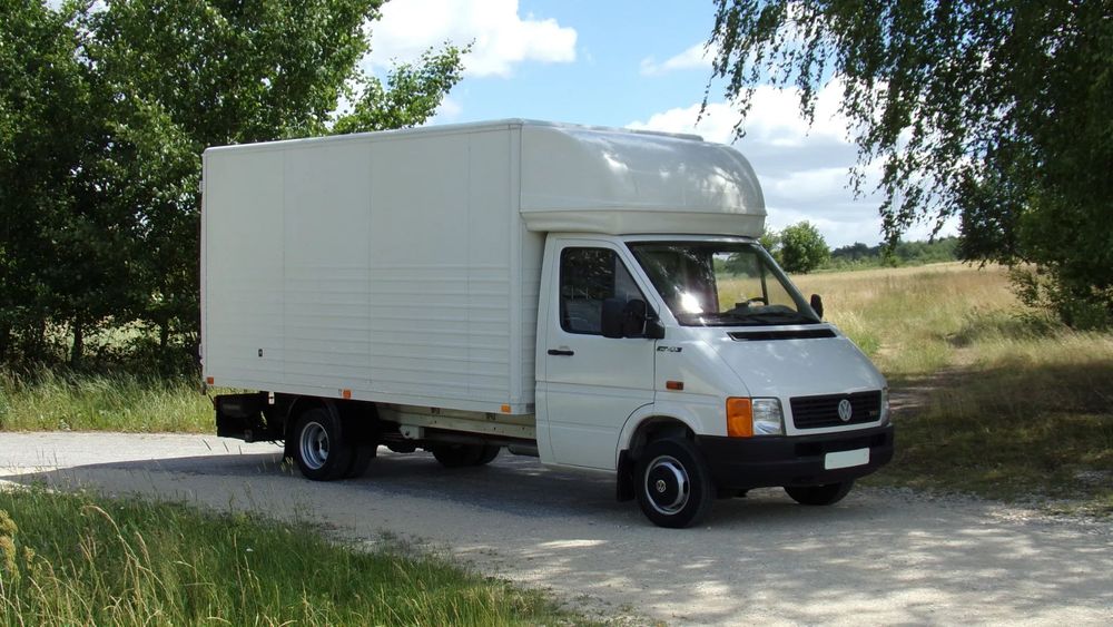 Volkswagen LT 46 2.5TDI KONTENER + WINDA * SERWIS ! SUPER STAN !  Kontener 4,20 m + winda | DMC 3,5 t | Bliźniak | SUPER STAN !